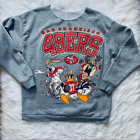 Vintage Tops - Vintage NFL SF 49ers Looney Toons Sweatshirt